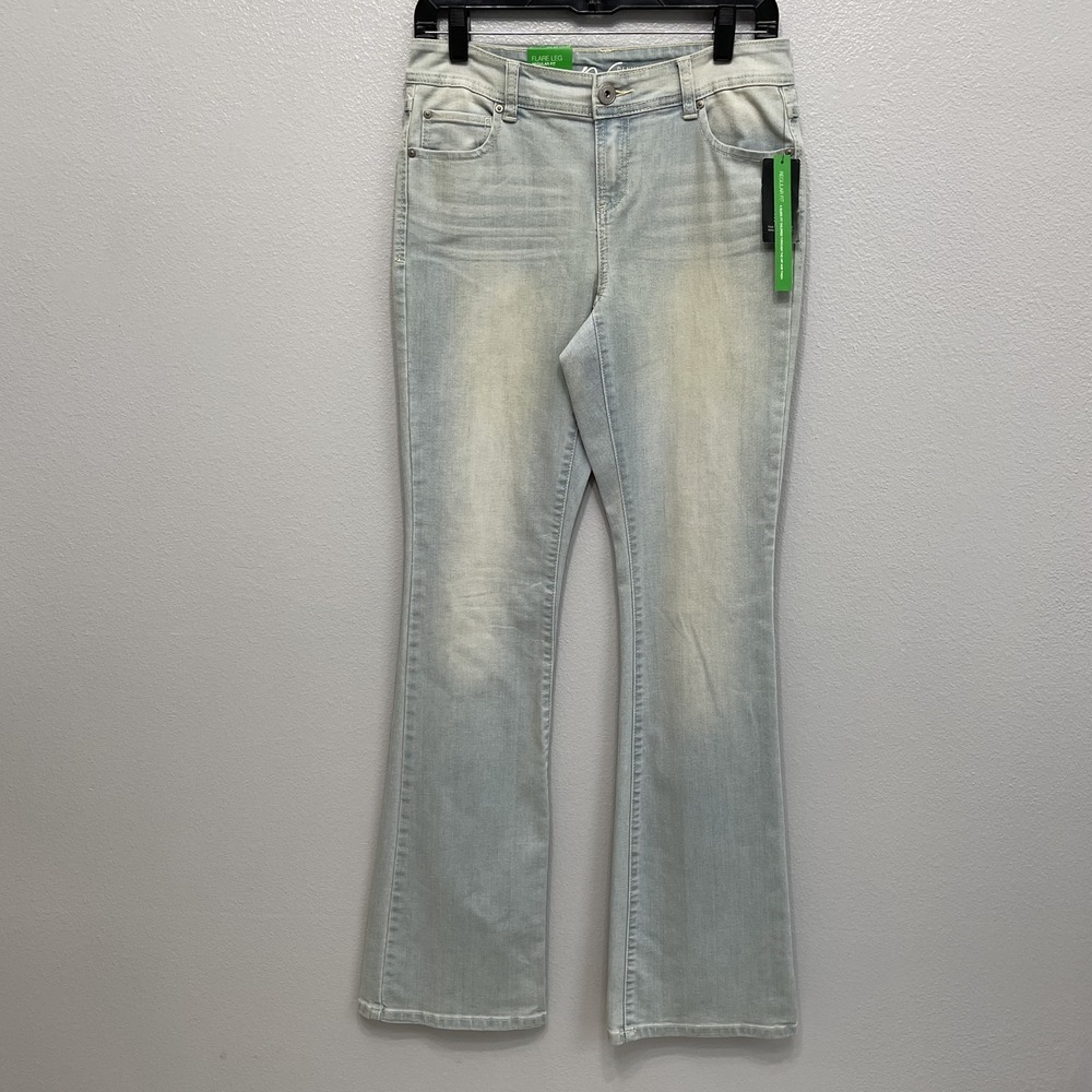 INC International Concepts Denim Jeans Pants 4 Blue Flare Leg Regular Fit NWT‎